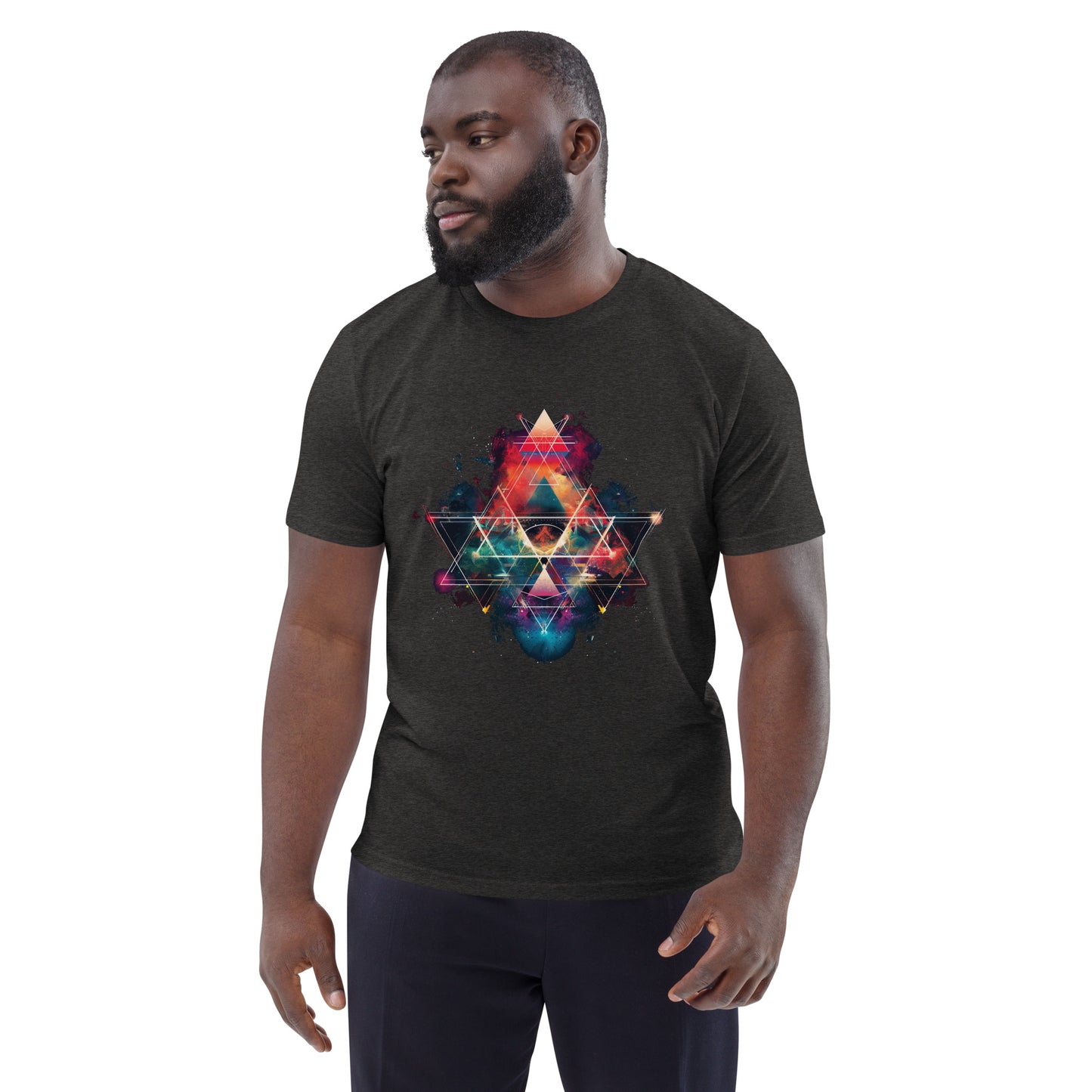 Unisex organic Geometry Splash cotton t-shirt