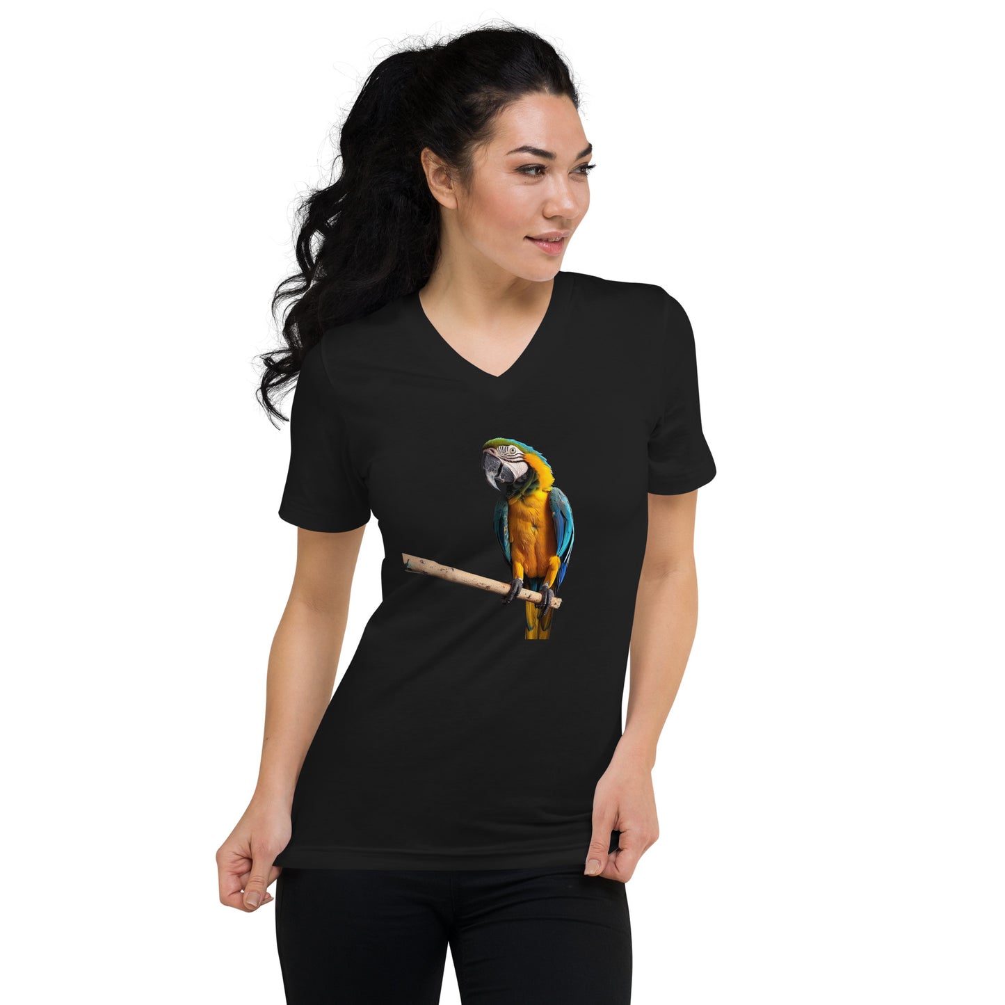 Macaw Spirit Animal-Unisex Short Sleeve V-Neck T-Shirt