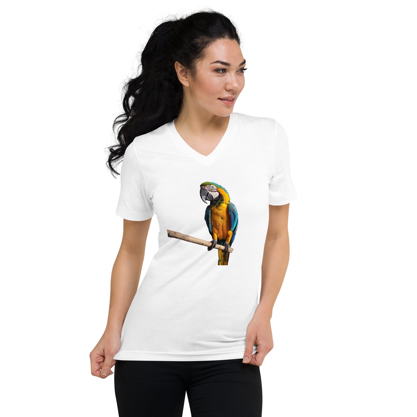 Macaw Spirit Animal-Unisex Short Sleeve V-Neck T-Shirt